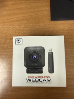 Delton HD 1080p Wireless Webcam, 2.1 Megapixels, Black (DCWC50)
