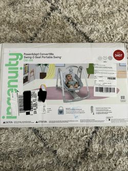 Ingenuity PowerAdapt ConvertMe Swing-2-Seat Portable Swing