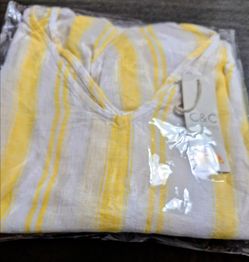 NWT C & C Linen Blend Tassel Coverup Can't Return $5.00 New in Pkg See screenshots