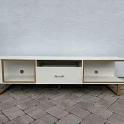 Modern White And Gold TV Stand
