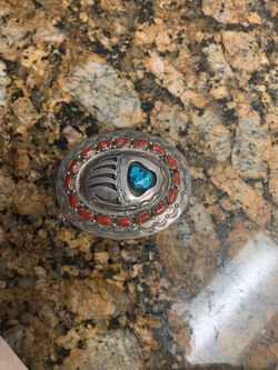 Wilber Muskit Navajo bear claw belt buckle