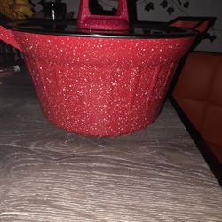 Cast Aluminum DUTCH Pot w/glass Lid