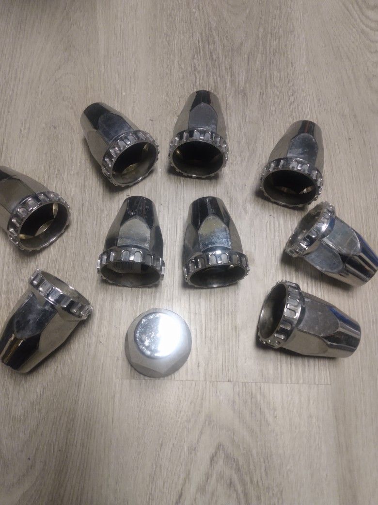 10-piece Chrome Plastic Lug Nut Cover For Trucks