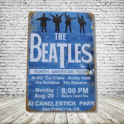 The Beatles Vintage Style Antique Collectible Tin Metal Sign Wall Decor