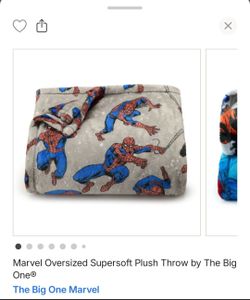 Spiderman throw supersoft plush blanket New!