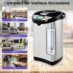 New New Instant Electric Hot Water Boiler and Warmer, 5-Liter LCD Water Pot with Stainless Steel Hot
