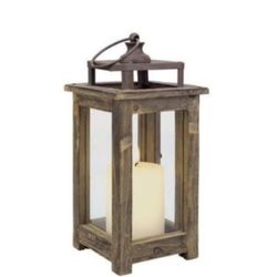 STONEBRIAR COLLECTION 12" Rustic Eood Lantern