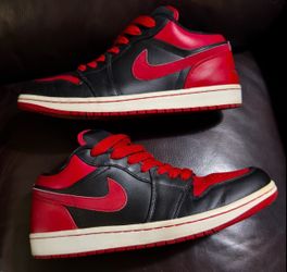 Sick 🔥!! 2008 Air Jordan 1 Low Phat “Bred” Black/Red – Size 10.5 – Vintage OG !