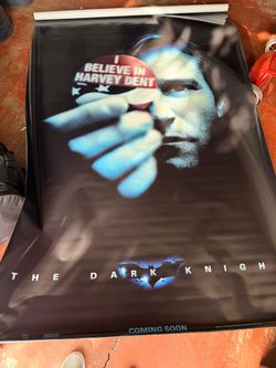 The Dark Knight 2008 Original Movie Theater Banner Harvey Dent Batman 94” RARE