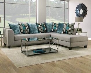 Large Modern Graphite Grey Sectional Sofa Couch – Like New