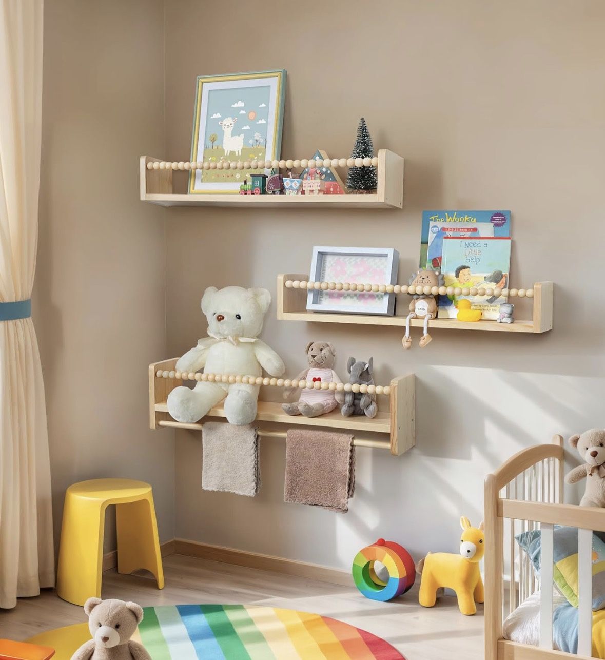 New 23 Inch Floating Nursery Shelves (3 pack)