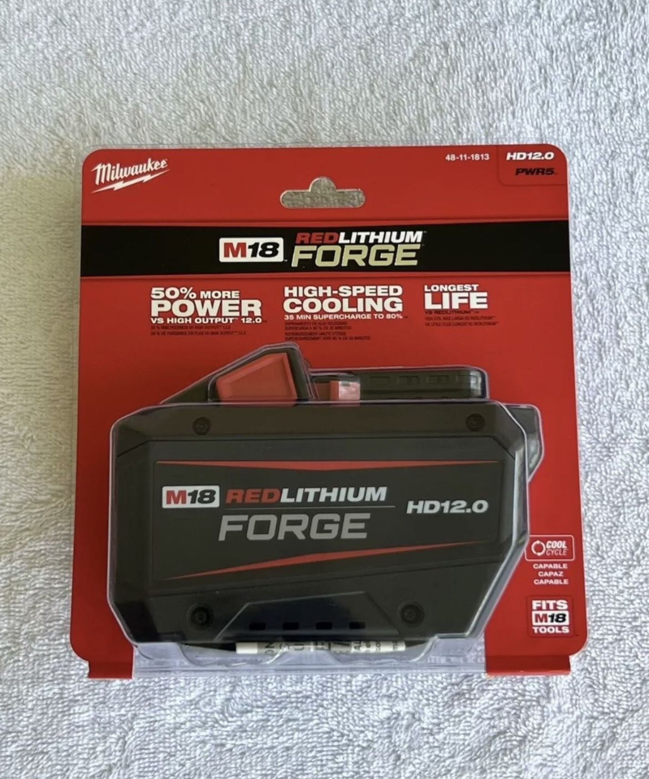 New Milwaukee -!NEW! 2024 Model- M18 REDLITHIUM FORGE HD12.0 Battery Pack 48-11-1813