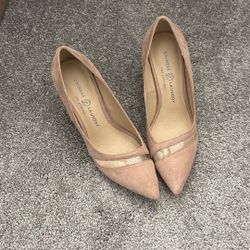Pink Suede Chinese Laundry Heels