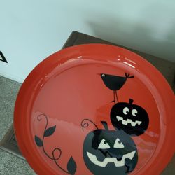 Halloween Metal Teay Or Platter