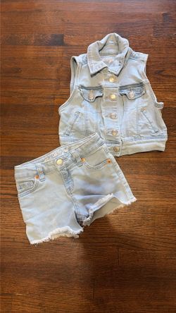 Toddler girl clothes size 4/5 jean outfit (2pc)