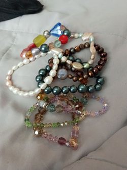 Lot of Beaded Stretch Bracelets