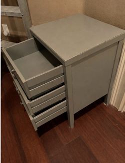 Gray Metal Storage Cabinet with Drawers