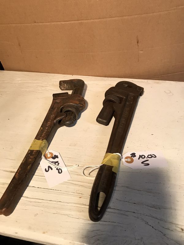 Two vintage 14 inch pipe wrenches made in the USA $10each for Sale in