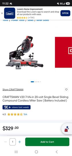 Craftsman 20v sliding saw
