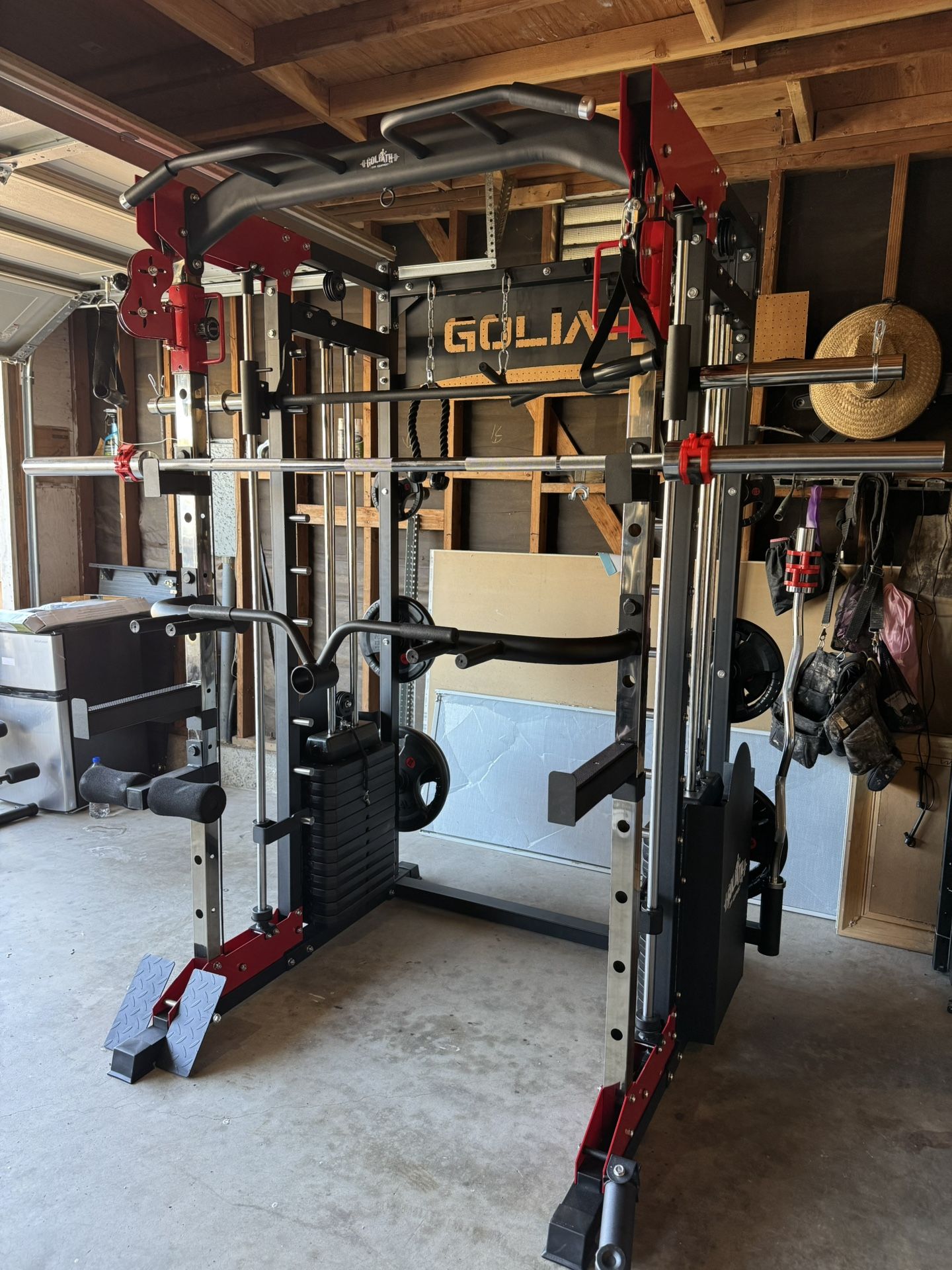 Smith Machine , Squat Rack , Leg Press , Leg Curl Add Weight Bench Adjustable Bench Olympic Barbell For Your Weights