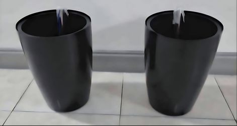 *** NEW LOW PRICE *** PAIR of 16" Black Self Watering Planters (2 for $40) @ Lasting Creations