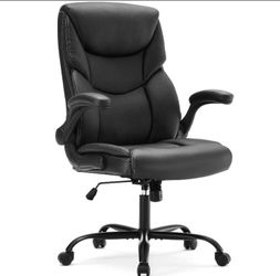 Leather Black chair - like new