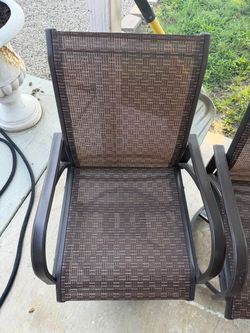 Outdoor Patio Sling Chairs with Metal Frame