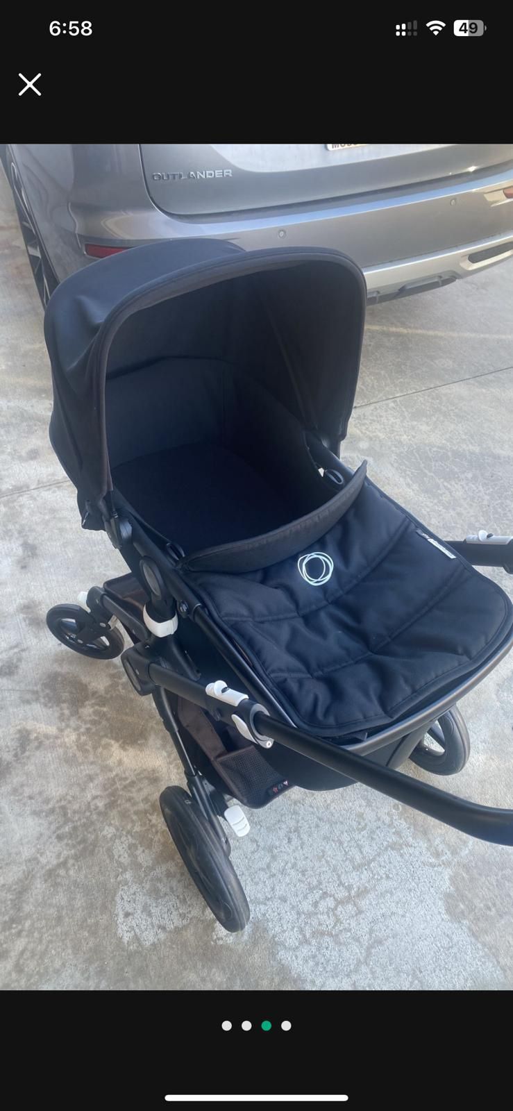“BUGABOO” Stroller, Bassinet and Car Seat