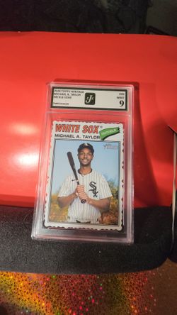 2026 Topps Heritage Michael Taylor #45 Deckle Edge White Sox EJE 9 MT