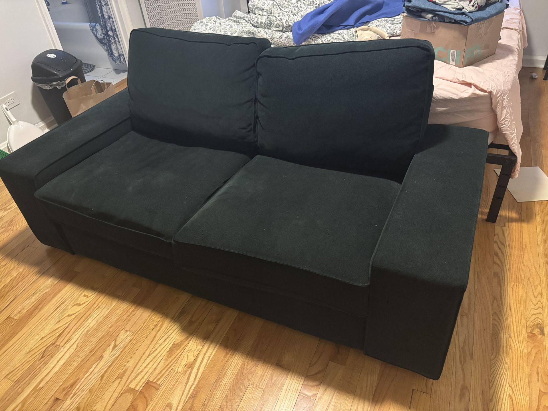 Dark Green Two Seater Couch