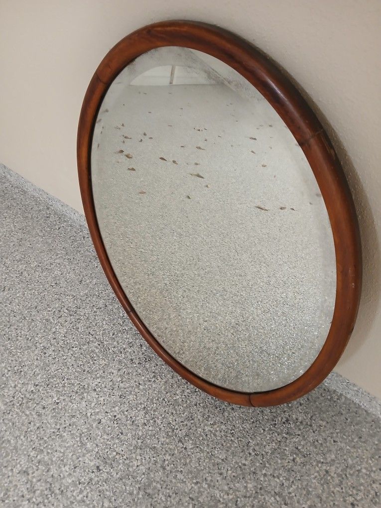 Antique Beveled Oval Mirror