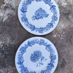 Enesco 1995 Winterthur Decorative Floral Plates 10.5" Blue & White