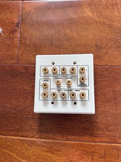 Russound HTP1 6.2 Speaker Surround Sound Home Theater Connection Double Gang Wall Plate White