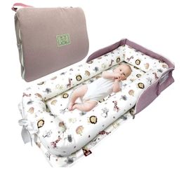 Pink Baby Lounger, Foldable Portable Infant Lounger, Baby Nest Cover, Suitable for 0-24 Months Newborn Baby Lounger,Home Travel Dual-Purpose Baby Nest