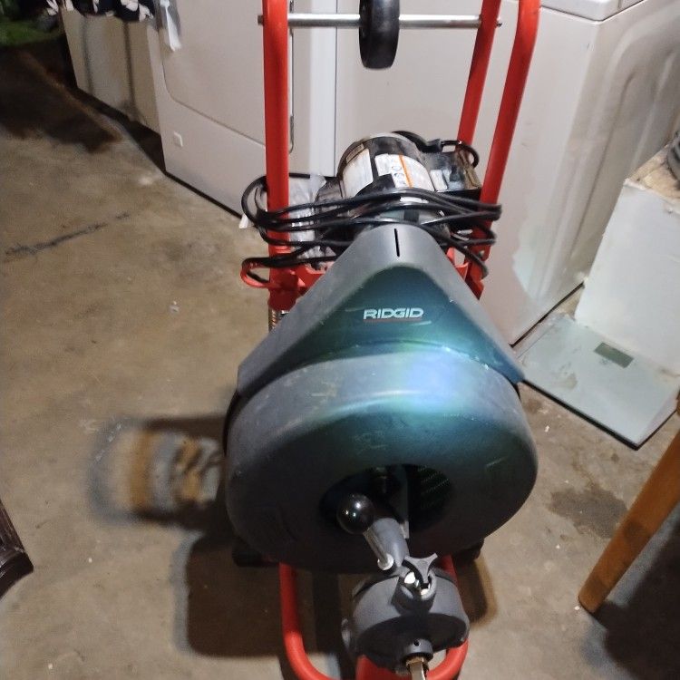100 Ft Power Snake For Main Sewer Lines Never Used Brand New Xlnt Condition.