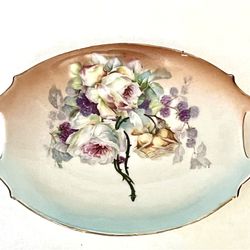 Ca. 1895 Antique PM Bavaria Porcelain Celery / Pickle Dish