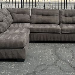 Dark Gray Sectional Couch Sofa 
