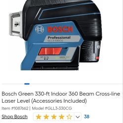 BOSCH GREEN 350 FT level Line Lazer 