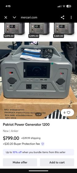 Patriot power generator 1200