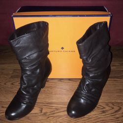 Sz 7 1/2M Arturo Chiang Mocha Boots $35