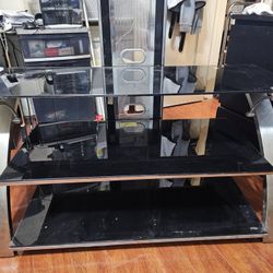 TV Stand with glass shelves