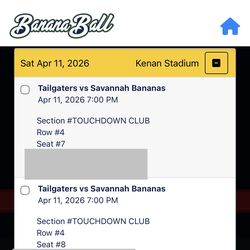 Savannah Bananas tickets for sale at Kenan Stadium in Chapel Hill