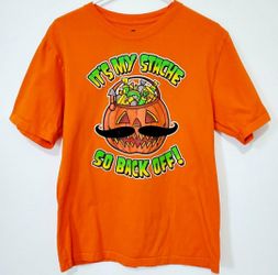 Halloween Orange Pumpkin T shirt Sz L