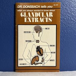 Vintage 1988 Glandular Extracts Dr Donsbach Health Booklet Alternative Medicine