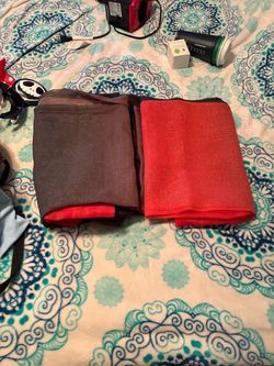 Red and black curtains