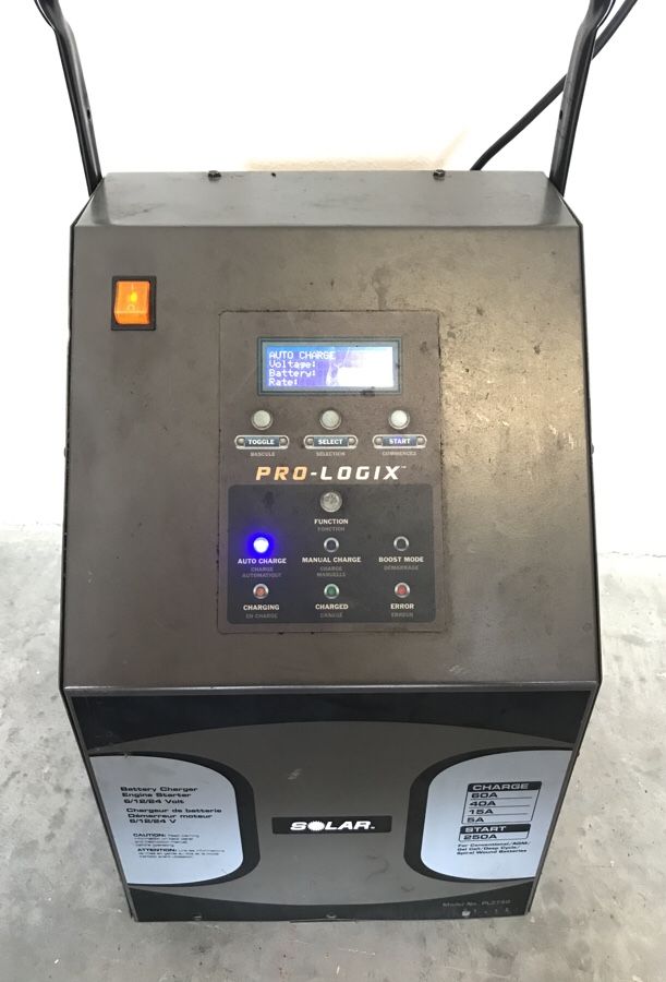 Solar (SOLPL3730) 6/12V 60/40/15/5/275A Pro-Logix Wheel Charger with Engine Start # PL3730