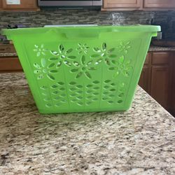 Retro Laundry Basket Lime Green 70’s