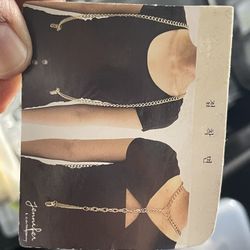 Gold chain suspenders