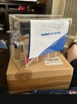 Gedreew Large Thermostat Lock Box Cover with Key, Clear Thermostat Cover with Lock Compatible With Honeywell Home
