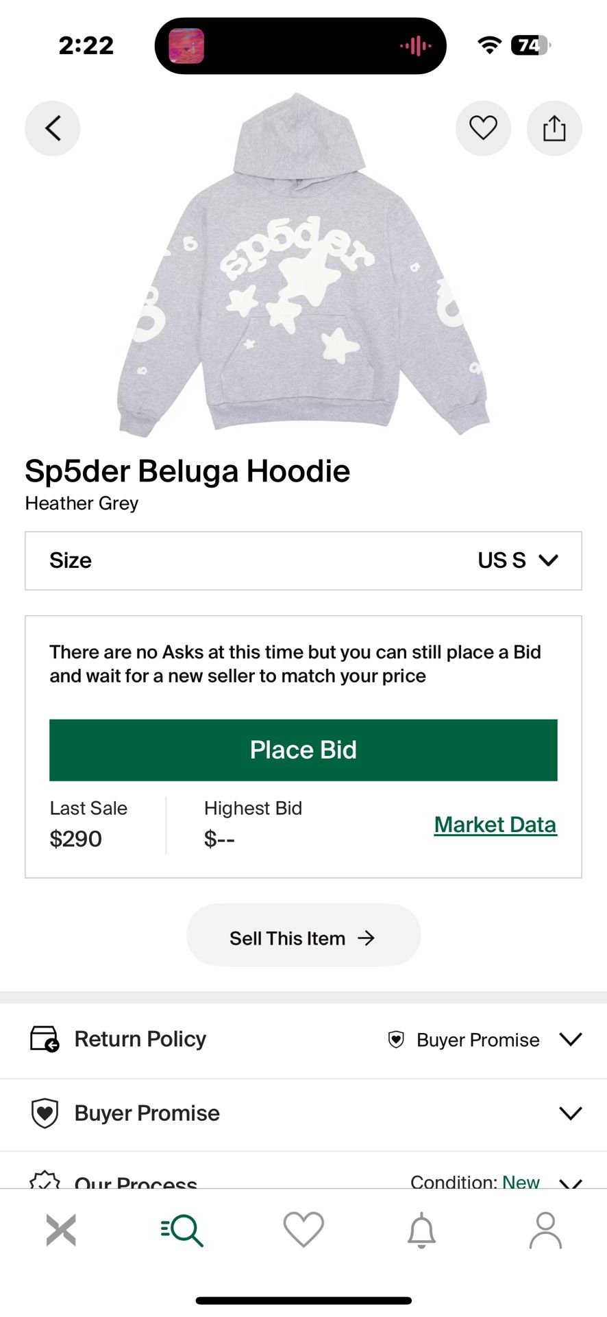 Sp5der Hoodie Beluga 